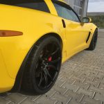 Corvette C6 Z06 Black Rims Varro VD01 Staggered Wheels