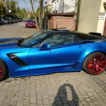 Corvette C7 Z06 Candy Red Rims Varro VD01 Staggered Wheels